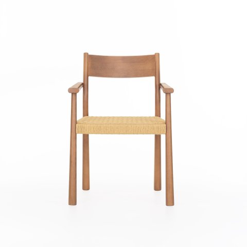 Cadeira de Madeira Maciça Malih 59 cm X 54 cm Caramelo