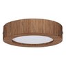 Plafon Wood Madeira Redondo Led 12w Bivolt Imbuia:3000k Branco Quente - 1