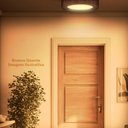 Ver imagem 4 de Plafon Wood Madeira Redondo Led 12w Bivolt Imbuia:3000k Branco Quente