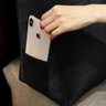 Almofada para Cabeceira de Cama King 195 Cm com Porta Celular Apoio para Costas Suede Preto - 4