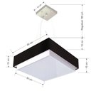 Ver imagem 2 de Lustre para Sala de Jantar Vivare Md-4405 Cúpula em Tecido 60x60cm Cor Preto Bivolt