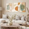Kit 3 Quadro Decorativo Arte Moderna Luxo Sala Boho Abstrato Qualidade Premium 40x28cm - 3
