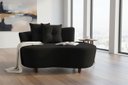Ver imagem 1 de Namoradeira Sofá Feijão Suria 150cm Orgânica Suede Preto
