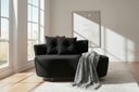 Ver imagem 2 de Namoradeira Sofá Feijão Suria 150cm Orgânica Suede Preto