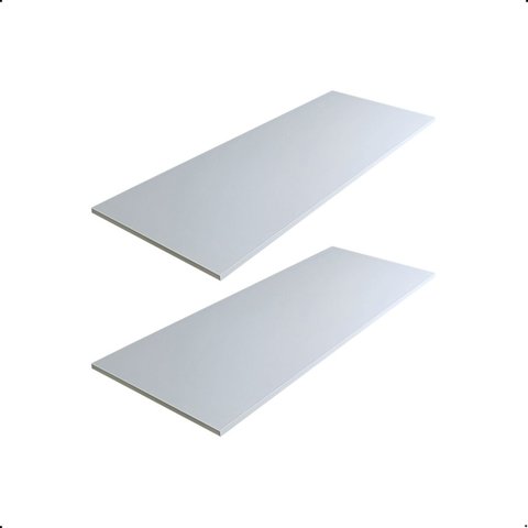 Kit 2 Prateleira Branca 80X40 Tampo Tabua Mdf  Organizadora Decoração Cozinha Quarto Banheiro Sala