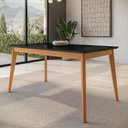 Ver imagem 2 de Mesa de Jantar em Madeira Maciça Kappesberg Canela/preto Fosco 160cm