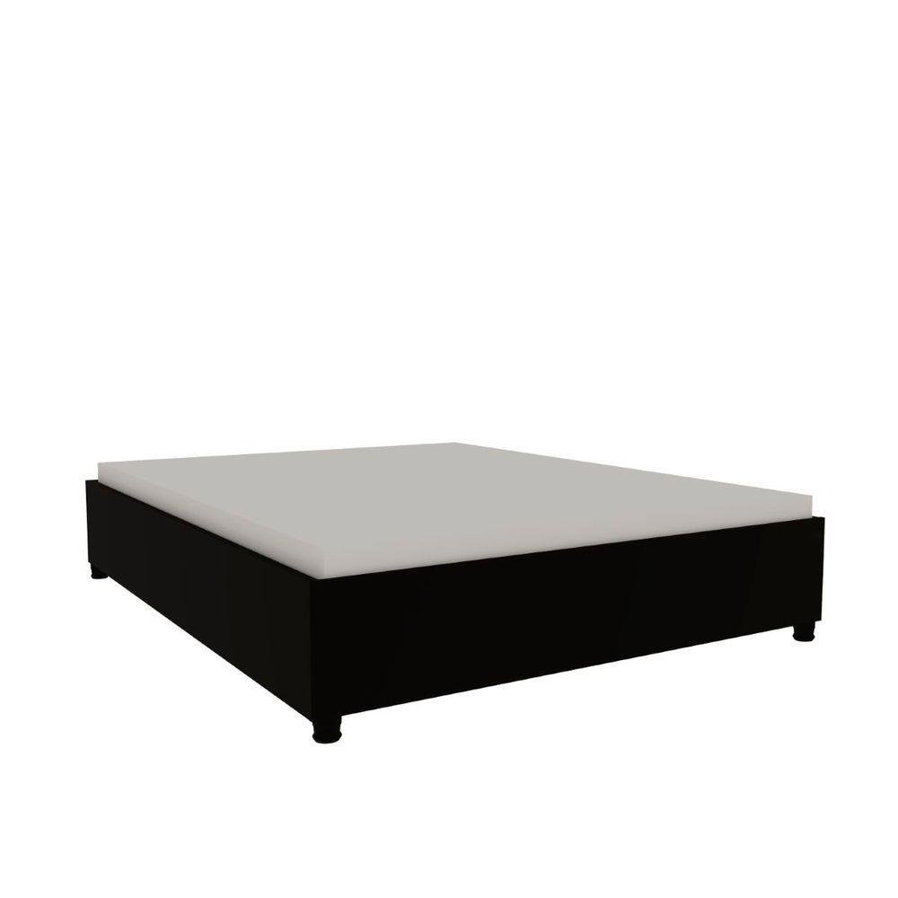 Cama Casal Mônaco Tcil Móveis Cor:preto