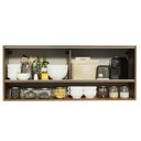 Ver imagem 4 de Armário Aéreo Madesa 2 Portas Correr Vidro Reflex 1 Nicho para Cozinhas Glamy, Lux e Reims