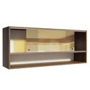 Ver imagem 5 de Armário Aéreo Madesa 2 Portas Correr Vidro Reflex 1 Nicho para Cozinhas Glamy, Lux e Reims