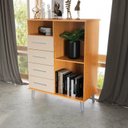 Ver imagem 2 de Balcão Om. Buffet Aparador 4 Gavetas para Cozinha Campeão de Vendas Cor Nature com Off White Passe