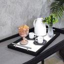 Ver imagem 2 de Bandeja Grande Cantinho Café Moderna Aparador Hall Entrada Recepção Casa Mesa Sala Jantar Madecor Ba