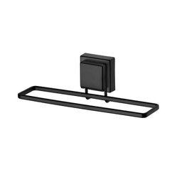 Toalheiro Rosto Ventosa Preto - Aço Carbono - 1 Toalheiro Rosto Ventosa Preto - Aço Carbono - 1