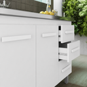 Ver imagem 2 de Balcão Gabinete de Cozinha para Pia de 140cm Carina com 3 Portas e 3 Gavetas sem Tampo - Branco