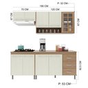 Ver imagem 5 de Cozinha Modulada Compacta Fidelitá Paris 4 Peças 190cm 9 Portas 3 Gavetas com Tampo