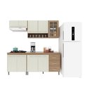 Ver imagem 4 de Cozinha Modulada Compacta Fidelitá Paris 4 Peças 190cm 9 Portas 3 Gavetas com Tampo