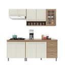 Ver imagem 3 de Cozinha Modulada Compacta Fidelitá Paris 4 Peças 190cm 9 Portas 3 Gavetas com Tampo