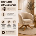 Ver imagem 6 de Kit com 02 Poltronas Afrodite Base Giratória Madeira Eucalipto
