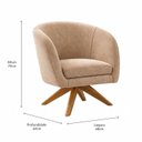 Ver imagem 3 de Kit com 02 Poltronas Afrodite Base Giratória Madeira Eucalipto