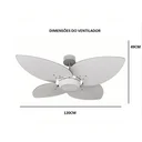 Ver imagem 6 de Ventilador de Teto Natuvent Dahlia Led 4 Pás Madeira Freijó 3000k Branco Quente, Luz Amarela 220v