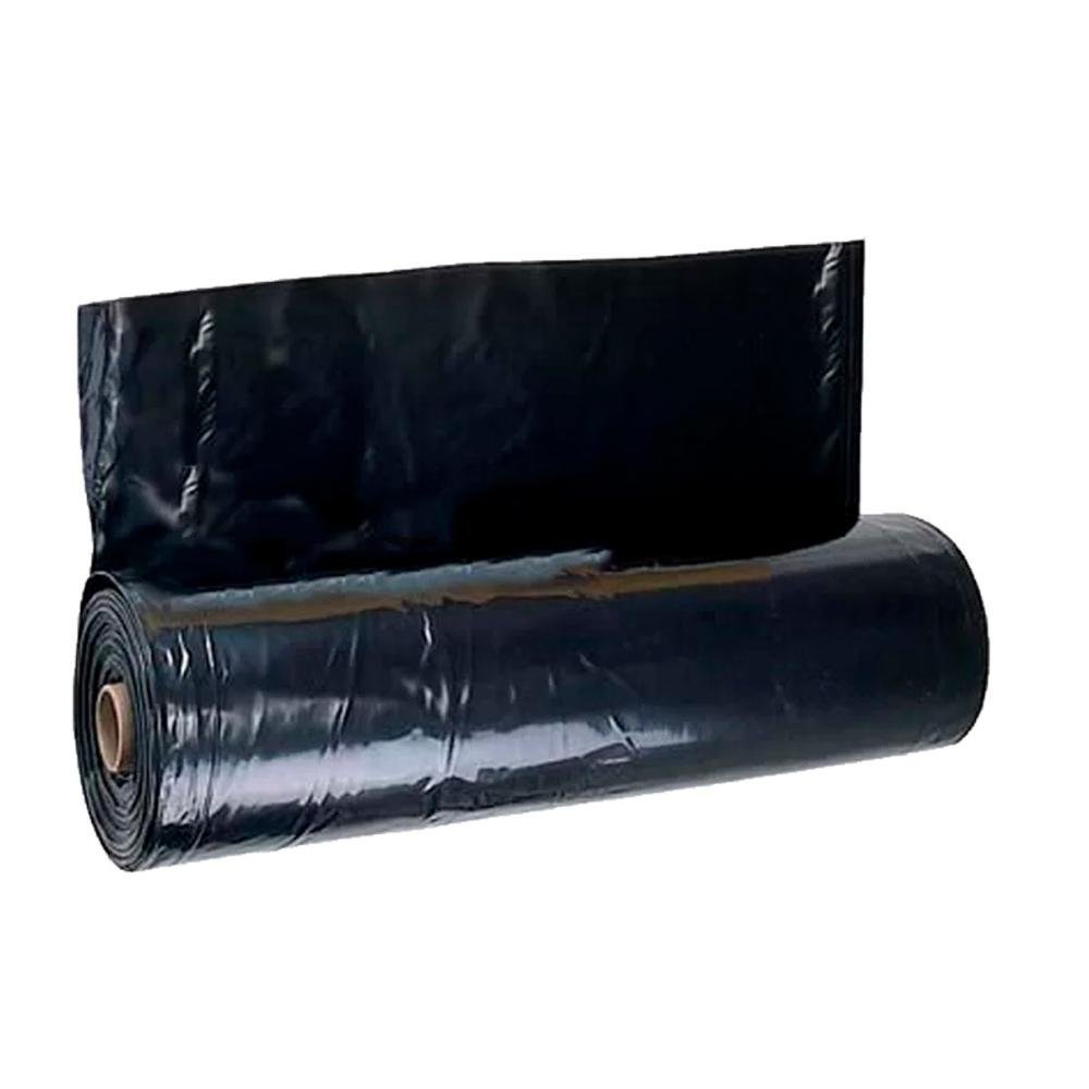Lona Plástica Preta 8x100 Metros - Negreira, Opção: Preto, Tamanho: 150 Micras - 1