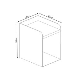 Mesa de Cabeceira Suspensa Preta em Aço Linha Home Padrão Morphi Design 20cm - 4