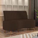 Ver imagem 6 de Sofá Chaise Living 2 Lugares 135cm para Sala Cayman K01 Veludo Marrom