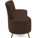 Ver imagem 2 de Sofá Chaise Living 2 Lugares 135cm para Sala Cayman K01 Veludo Marrom