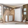 Quarto de Bebê Completo 3 Peças com Berço, Guarda-Roupa e Cômoda 100% MDF Ayla Branco - 11