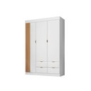 Ver imagem 7 de Quarto de Bebê Completo 3 Peças com Berço, Guarda-Roupa e Cômoda 100% MDF Ayla Branco