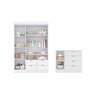 Quarto de Bebê Completo 3 Peças com Berço, Guarda-Roupa e Cômoda 100% MDF Ayla Branco - 14