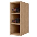 Ver imagem 5 de Armário Aéreo Nevada com Nicho 180cm 4 Portas Castanho/Cinza - Lumil Lumil Móveis