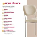 Ver imagem 5 de Conjunto com 2 Cadeiras Metal Marchezine Moderna Mobilia Linho Off White Prata