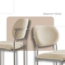 Ver imagem 4 de Conjunto com 2 Cadeiras Metal Marchezine Moderna Mobilia Linho Off White Prata