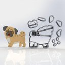 Ver imagem 1 de Cortador Cachorro Pug Corpo Modular Tamanho 6cm