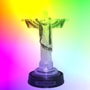 Ver imagem 1 de Luminária Imagem Cristo Redentor Jesus Cristo Rio de Janeiro com Luzes de Led Rgb