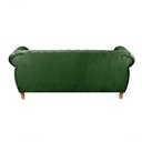 Ver imagem 4 de Sofá Nobreza 3 Lugares Fixo 203cm Verde Veludo Bella Decor Clássico