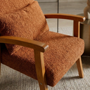 Ver imagem 2 de Kit 2 Poltrona Jade Boucle Almofada Estofada Sala de Estar Moderna Decorativa:terracota