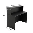 Ver imagem 3 de Balcão de Atendimento para Recepção 120cm Bancada Dupla Studio Preto