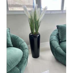 Vaso Decorativo Fibra de Vidro Florida P 65cm Preto - 4