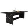 Mesa de Jantar Luxo 8 Lugares 220cm Estampa Marmorizada:preto - 1