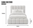 Ver imagem 4 de Cama Solteiro Turquesa Estofada Infantil Luxo com Cabeceira Resistente
