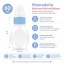 Ver imagem 2 de Mamadeira Infantil Chuquinha 60ml com Bico de Silicone Livre de Bpa Azul