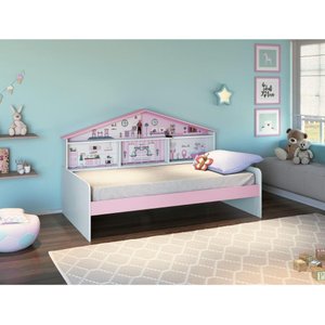 Cama Infantil com Painel de Casa Diversão - Pura Magia