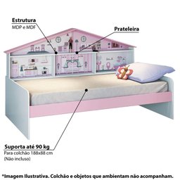 Cama Infantil com Painel de Casa Diversão - Pura Magia - 2