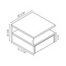: Mesa de Cabeceira Compacta com Gaveta - Estilo -quarto/sala/escritório/comércio -branco - 2