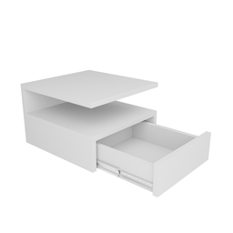 : Mesa de Cabeceira Compacta com Gaveta - Estilo -quarto/sala/escritório/comércio -branco - 3