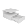 : Mesa de Cabeceira Compacta com Gaveta - Estilo -quarto/sala/escritório/comércio -branco - 3