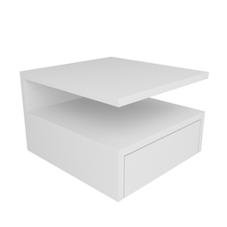 : Mesa de Cabeceira Compacta com Gaveta - Estilo -quarto/sala/escritório/comércio -branco - 1