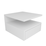 : Mesa de Cabeceira Compacta com Gaveta - Estilo -quarto/sala/escritório/comércio -branco - 1