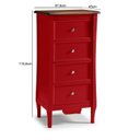 Ver imagem 3 de Comoda 4 Gavetas Estreita Linha Amsterda Vermelho/Amendoa